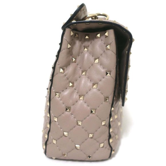 Valentino Large Rockstud Spike Chain Strap Bag Poudre Leather - Picture 4 of 11